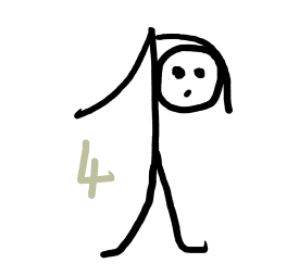 Stickman with head under arm
