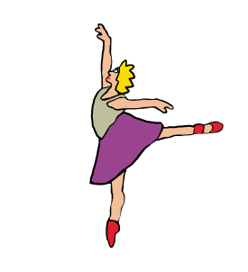 Ballet dancer holding pose