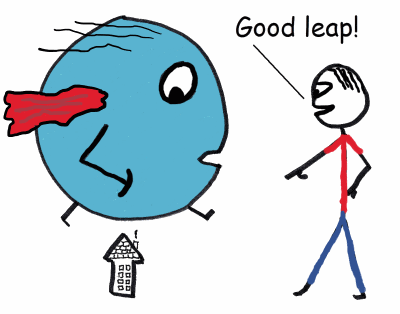 Bubble Man superhero leaps small building