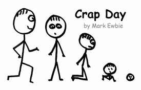 Stickman shrinking into a depressed ball of nothing