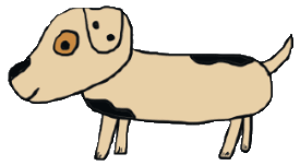 Simple light brown stick dog