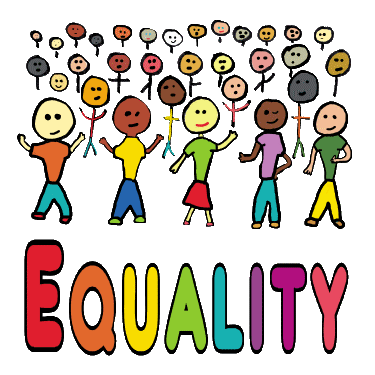 Equality design is an anti-division message. Different people stand together with the word 