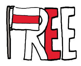 Free Belarus design shows the word 