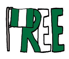 Free Nigeria shows the word 