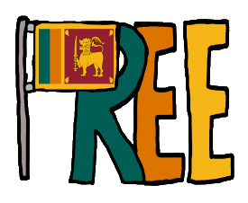  Free Sri Lanka shows the word 