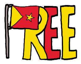 Free Tigray design supports Tigrayan Independence in the face of Ethiopian aggression and the usual lack of concern from the major countries and the UN. Uses the Tigrayan flag and colours to create the word 