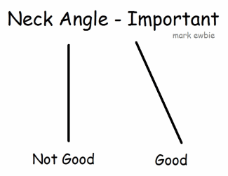 The right angle to draw a giraffe neck