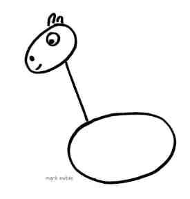 Giraffe body added to drawing