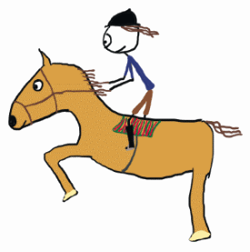 Horse riding - horse and rider prepare to jump