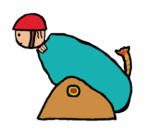 The human cannonball - man inside a cannon waiting to be fired