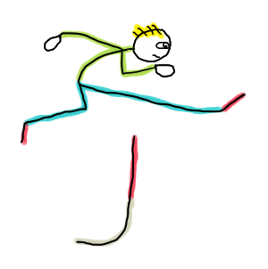 Hurdling Stickman is a fun and fast-moving design showing a track and field athlete clearing a hurdle. Hand-drawn cool for hurdlers.