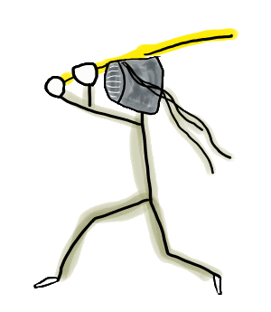 Kendo Stickman is a fun hand drawn design featuring a master practitioner or Kendoka demonstrating his ability.