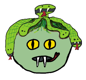 Greek mythology - Medusa with live snakes for hair