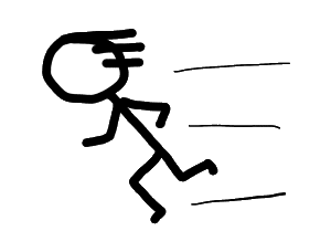 Movement drawing - stickman running