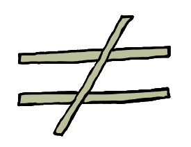 Not Equal sign used as a protest graphic