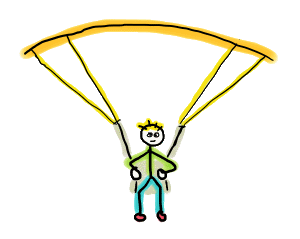 Paragliding Stickman is a fun hand-drawn design showing our stick figure hero soaring through the skies on their paraglider.