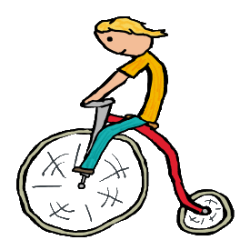 Penny Farthing design is a fun graphic showing an original penny-farthing being ridden by an expert cyclist. A bit of bicycling history.