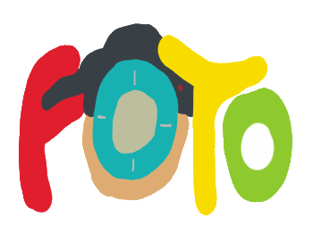 Photography design shows a hand held camera with the F being a hand, the O is the lens in the camera and T and O spell FOTO.  Which is close enough to Photo.  A fun design for photographers.