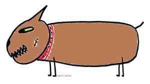 drawing of a tough dog