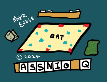 Scrabble game drawing