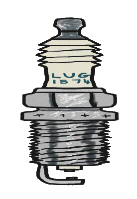 Spark Plug Mechanic design is a hand drawn spark plug for anyone who works on cars from professional mechanics to weekend enthusiasts. A key component of the internal combustion engine celebrated in a fun graphic style.