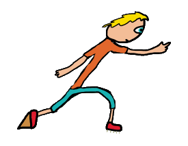 Sprinting graphics for the start of 100 metres sprint