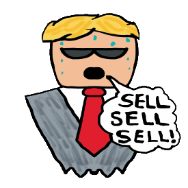 Funny Stock Market Crash features a Wall Street Trader sweating and shouting 