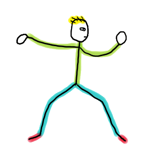 A fun hand drawn Tai Chi Stickman shows his version of meditation in motion. Empty your mind, and enjoy.