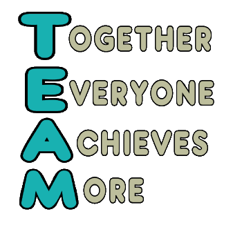 The letters in TEAM spell 