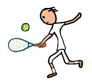 Tennis Player is a fun hand drawn stickman style design. It shows a player at full stretch playing the ball. For tennis fans, players and armchair experts.