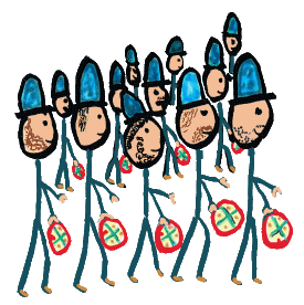 Twelve drummers drumming