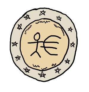 Two Euro Stickman design