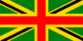 Union Jack in Rasta Colours