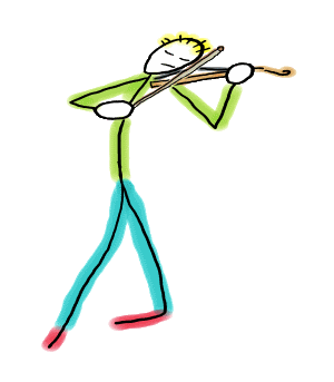 Viola Playing Stickman is a fun hand drawn design showing a viola player standing with some style. For violists with a sense of occasion.