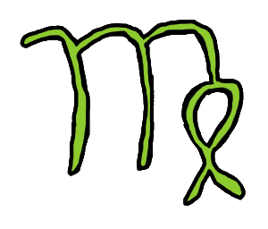Virgo Star sign symbol showing 