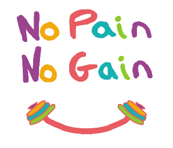No Pain No Gain is a motivational design for weightlifting or any exercise featuring the wording 
