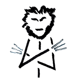 Wolverine line drawing